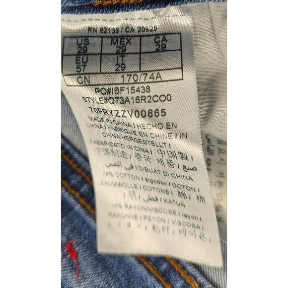 Guess size 29 high rise lift mom jeans raw hem ankle crop EUC casual everyday - Picture 6 of 9